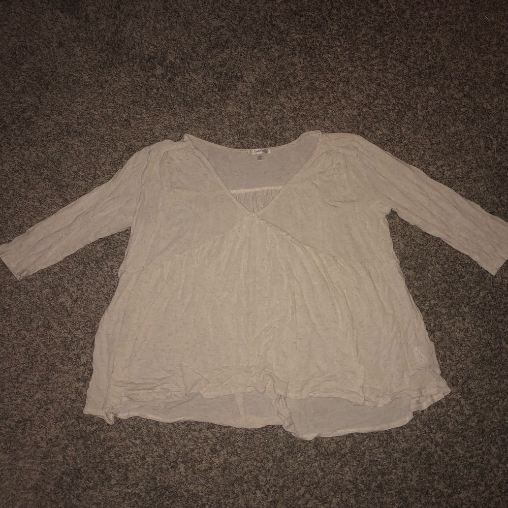 Bohemian V-Neck Cream Top